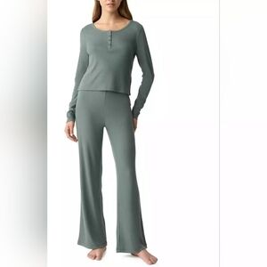 NWT GAPGapBody Women's Ribbed High-Rise Pajama Pant Set